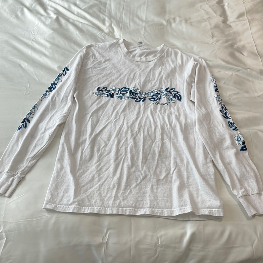 Hawaii white long sleeve t shirt